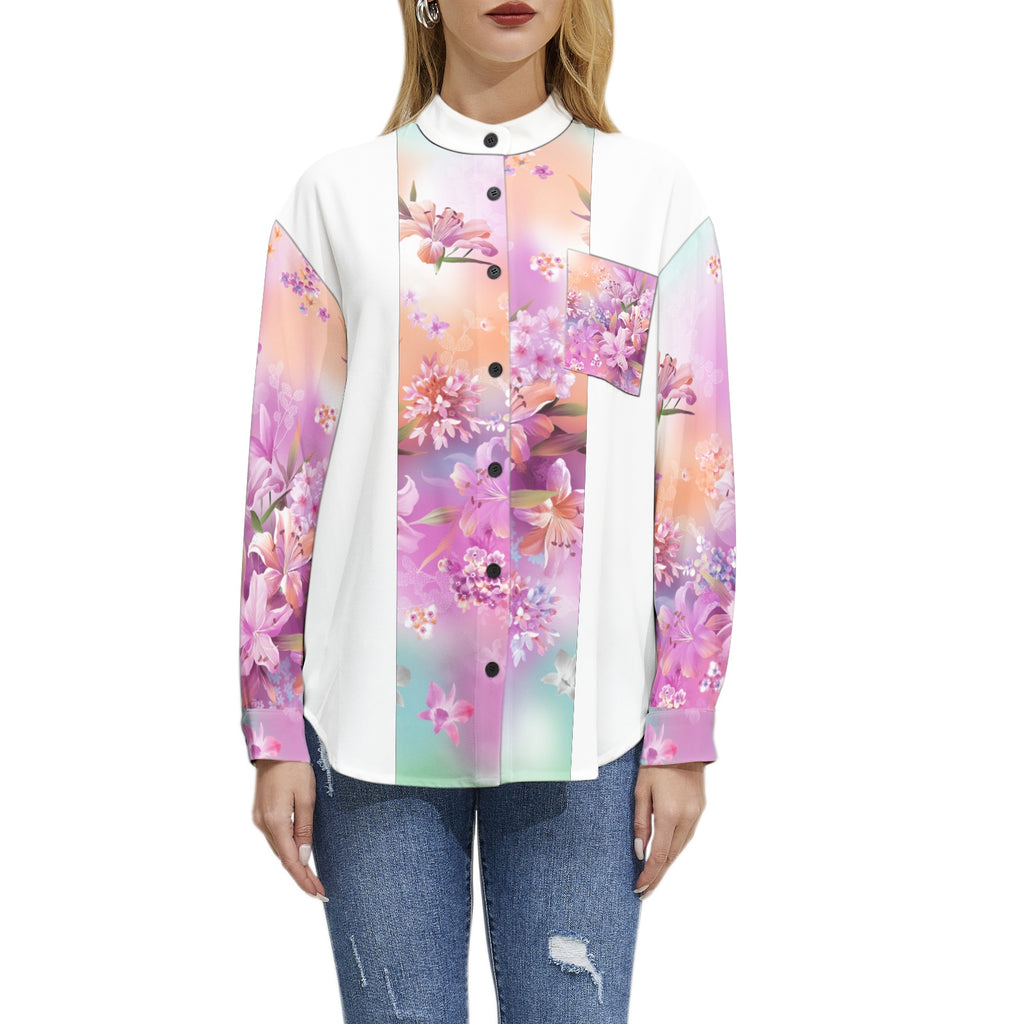 Long Sleeve Button Up Casual Shirt Top