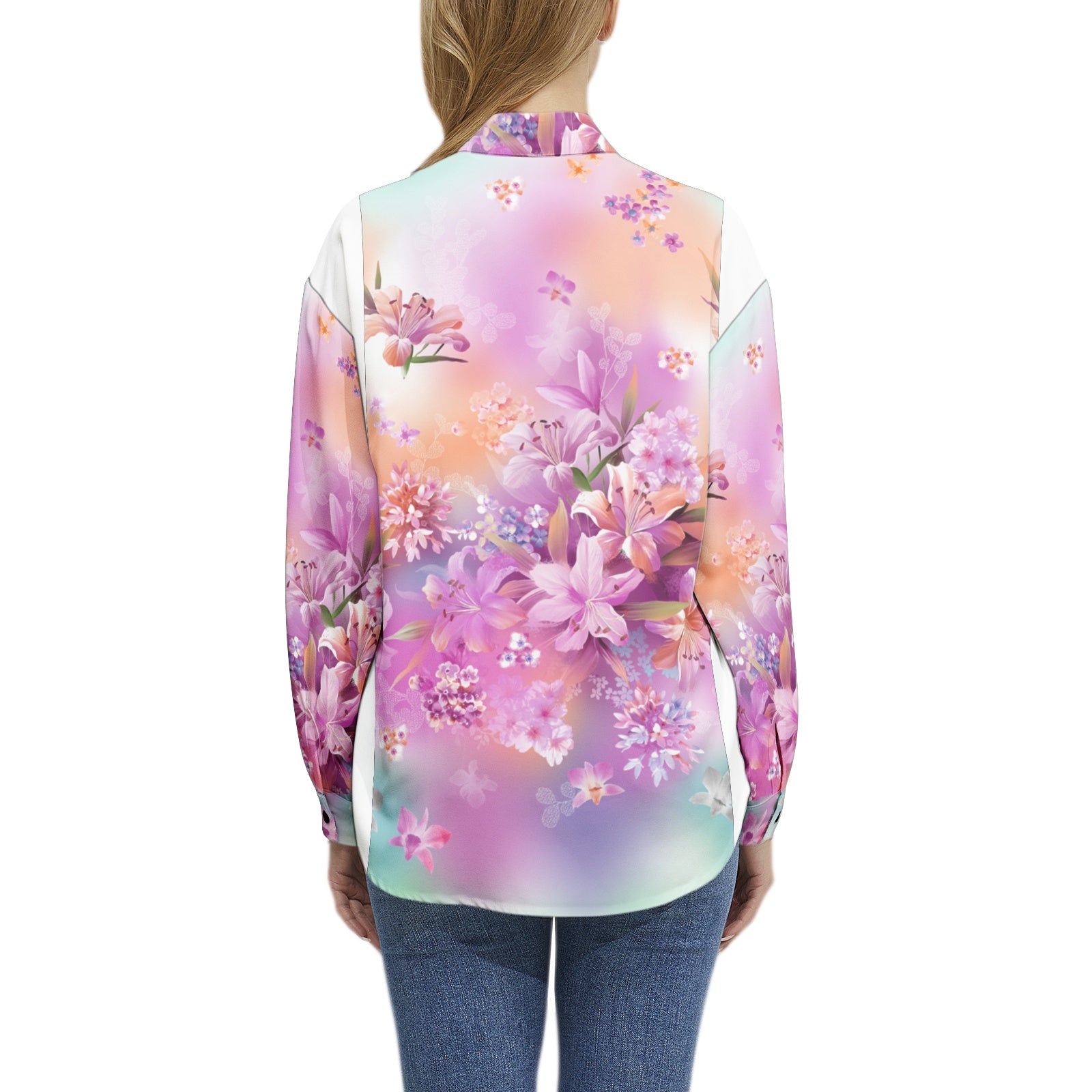 Long Sleeve Button Up Casual Shirt Top