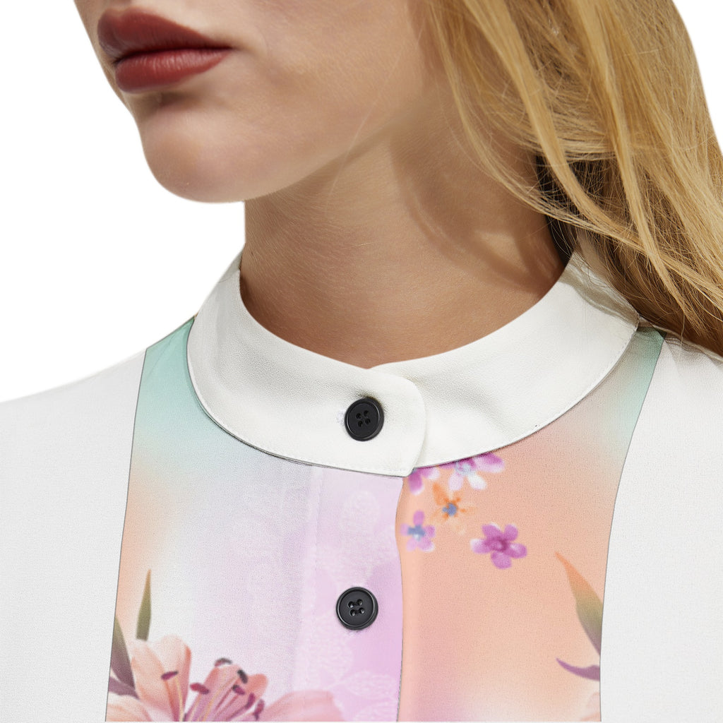 Long Sleeve Button Up Casual Shirt Top